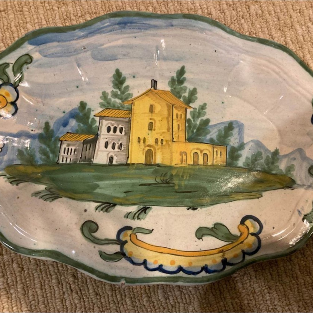 Ceramic 18 inch by 11.5 inch plate